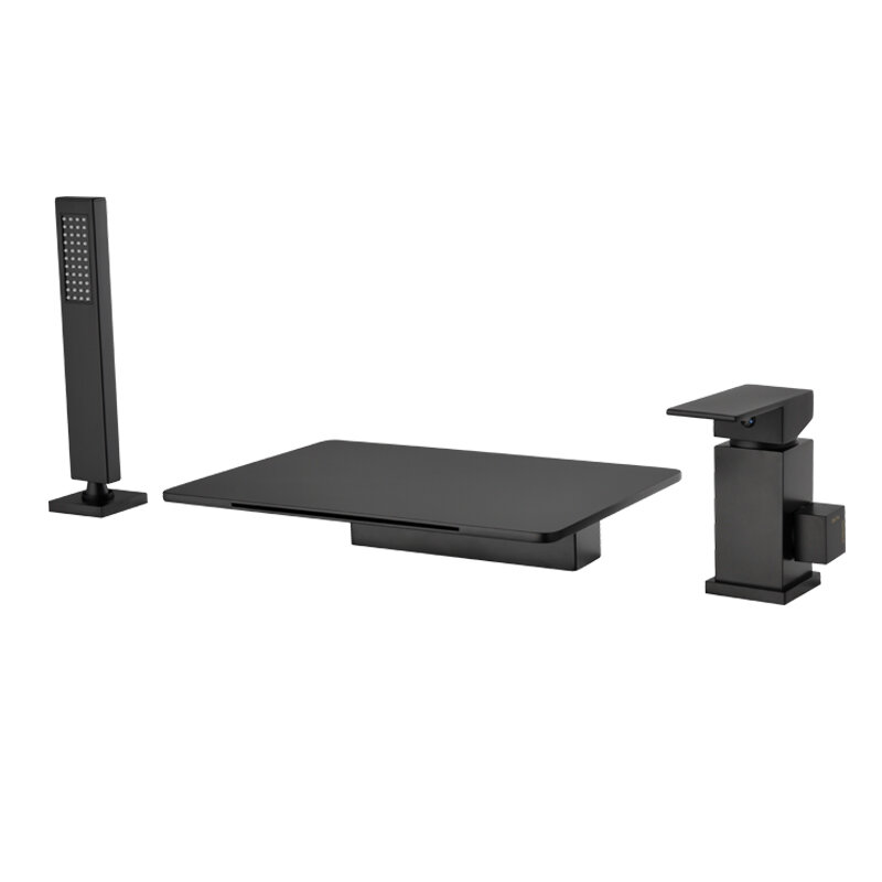 BANGPU | Copper Split Three-Hole Bathtub Faucet with Boosting Flow and Waterfall Mixing Valve ราคา 4,408 บาท*ส่งฟรี