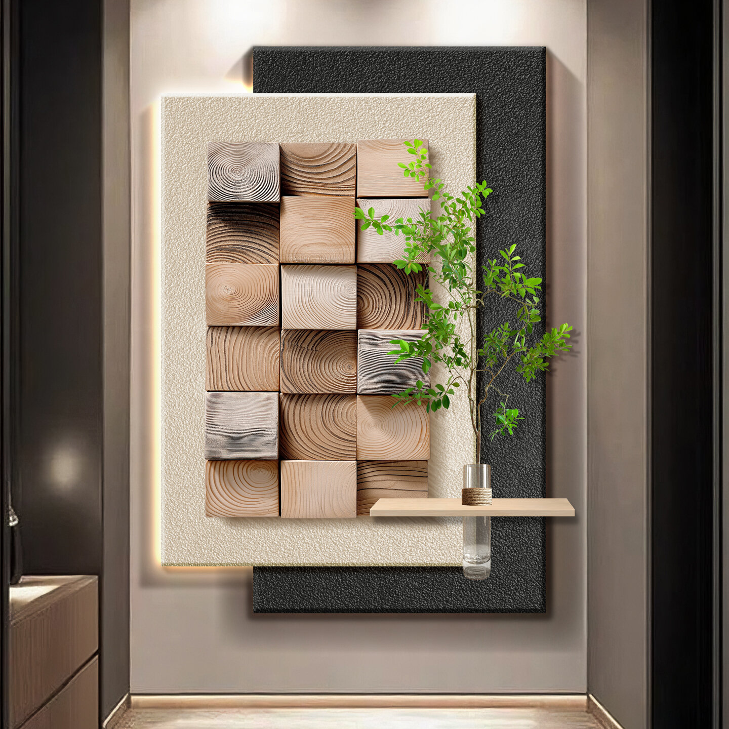 [YUANSHU | Minimalist Abstract Geometric Sandstone Stereoscopic Decorative Paintings with LED Ambient Light,YUANSHU | Minimalist Abstract Geometric Sandstone Stereoscopic Decorative Paintings with LED Ambient Light,] ราคา 4,554 บาท*ส่งฟรี