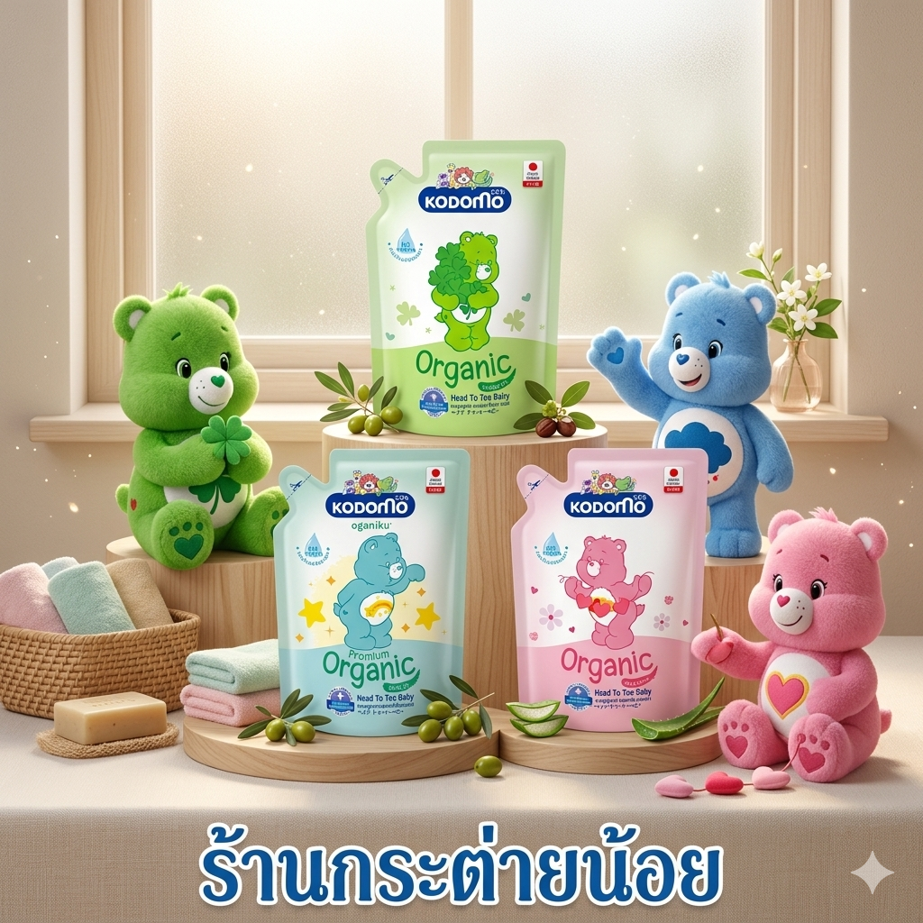 Kodomo Head to Toe Wash Shampoo, Liquid Soap, Kodomo 320-350 Ml. Bag Type: Refillable ราคา 60 บาท*ส่งฟรี