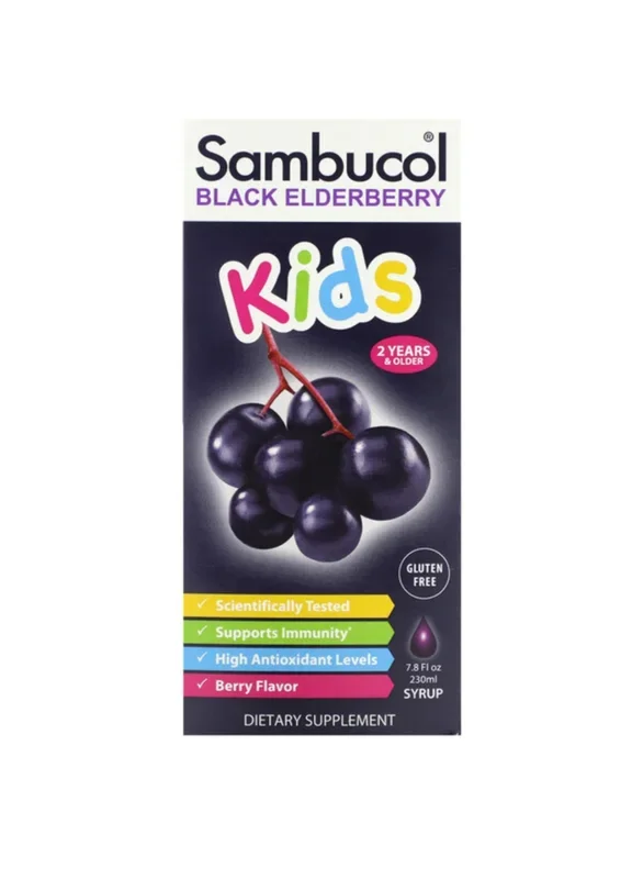 ภาพหน้าปกสินค้า230ml Sambucol, Black Elderberry Syrup, For Kids, Berry Flavor จากร้าน All about anti-aging บน Lazada