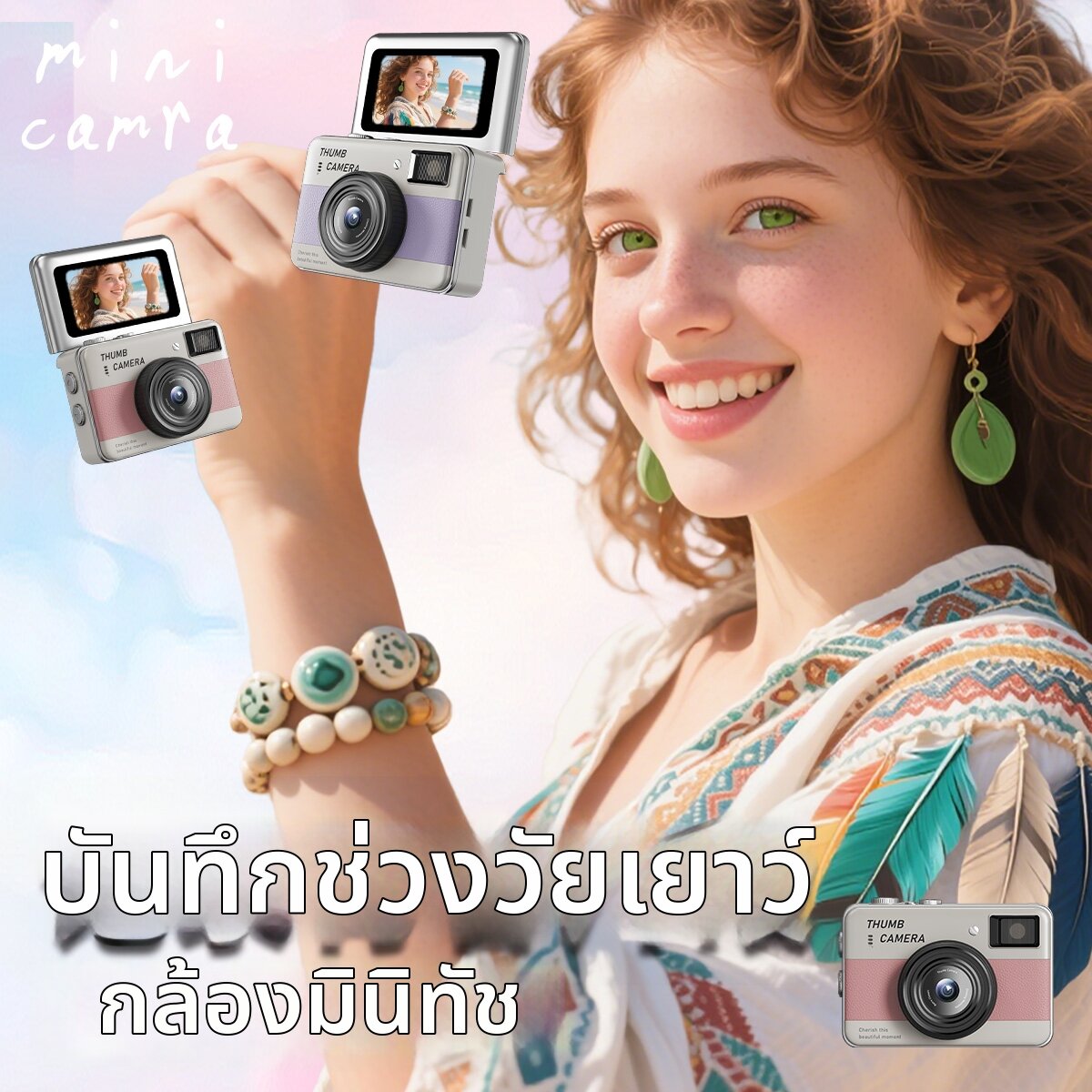 Heei | Flip Screen Vlogging Camera for Kids and Students Gift ราคา 2,002 บาท*ส่งฟรี