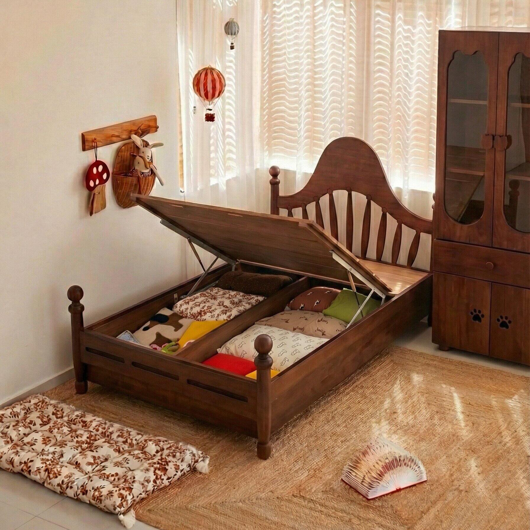 XILIMEI | Space Saving Retro American Style Solid Wood Children Bed ราคา 42,514 บาท*ส่งฟรี