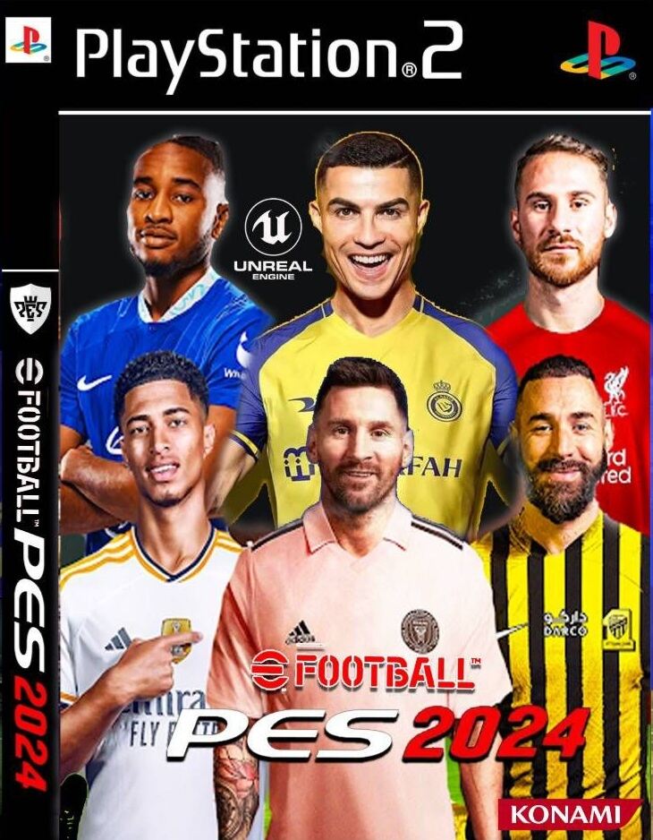 แผ่นเกมPS2 Pes2024 ภาคใหม่ โรนัลโด้ย้ายครบทุกทีมแล้ว อัพเดทล่าสุด