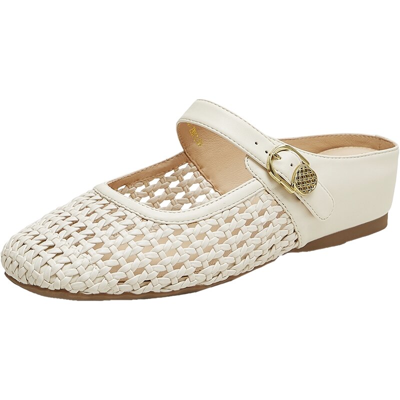 Teenmix | Resort-Style Woven Mary Jane Style Mule Shoes ราคา 3,648 บาท*ส่งฟรี