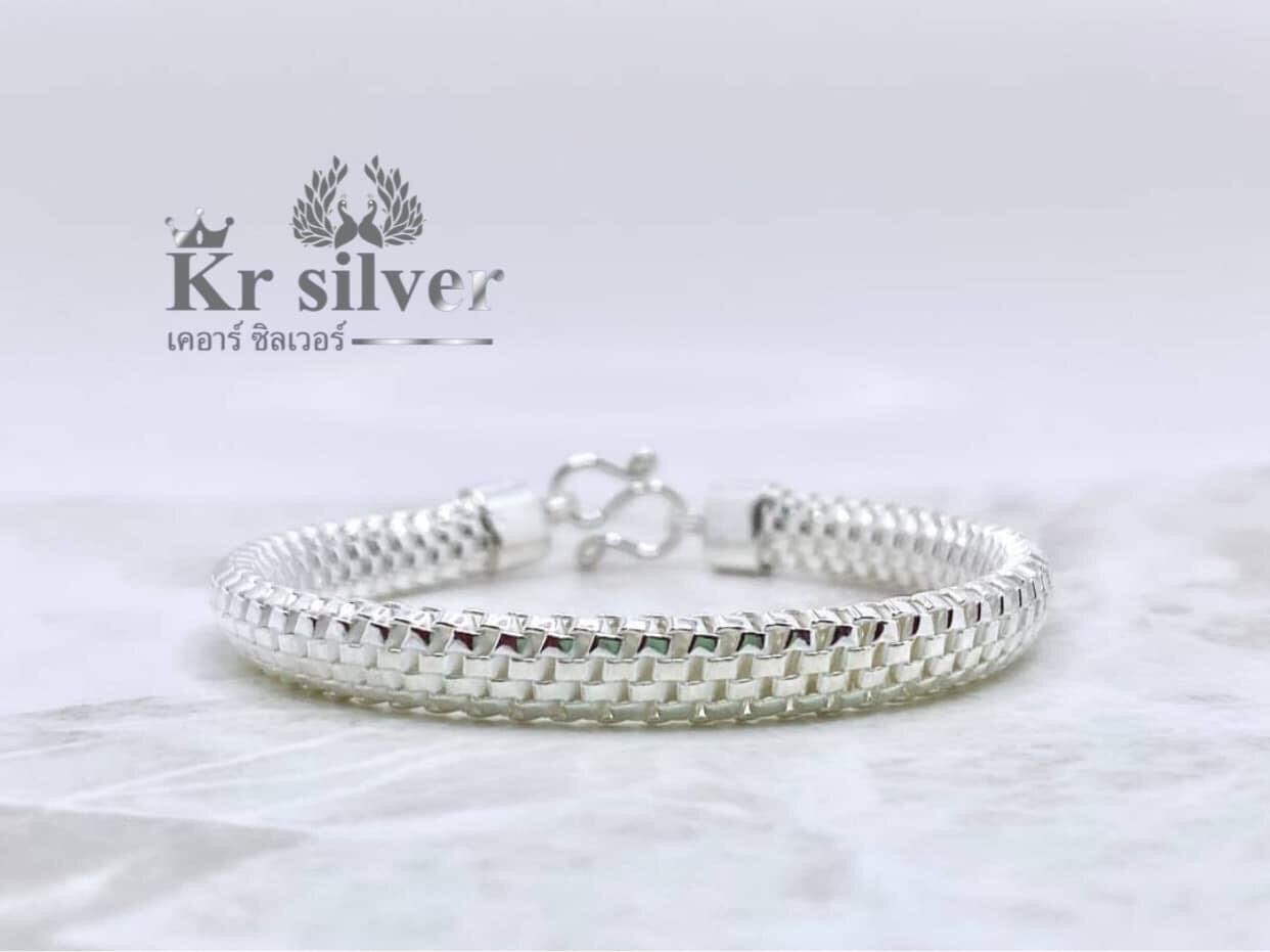 Kr silver สร้อยข้อมือเงินแท้  เงินแท้ 925