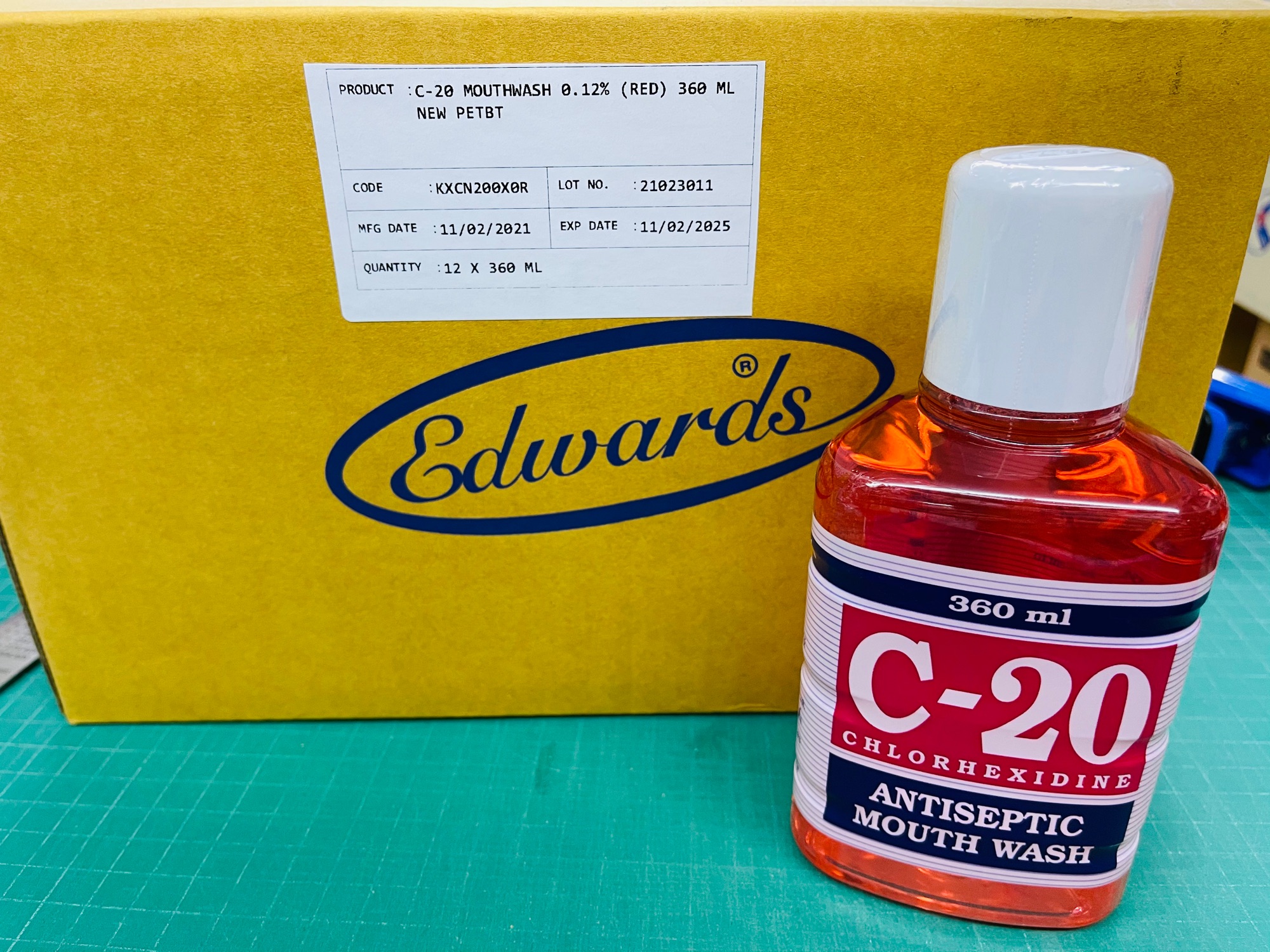 C20 360 ml น้ำยาบ้วนปาก สีแดง C-20 ยกโหล EXP:11/02/2025 พร้อมส่ง