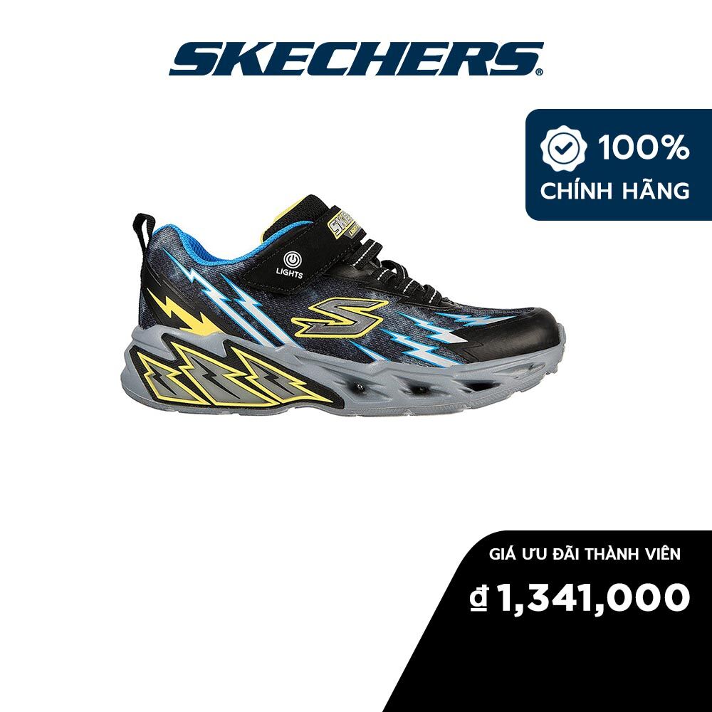 Skechers bé trai giày thể thao thường ngày, đi học light storm 2.0 - 400150l-bkbl
