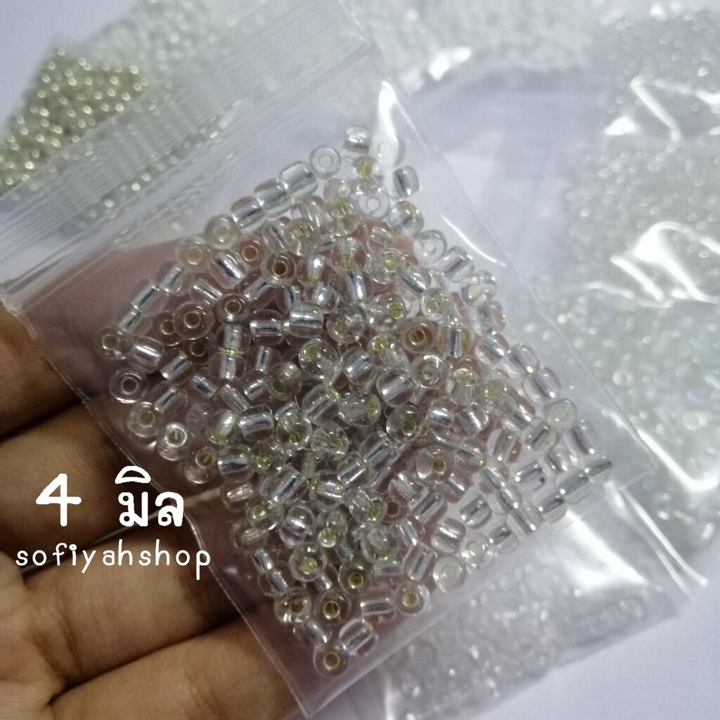 ลูกปัด​ เม็ดทราย​ 4​ มิล​ ถุงละ​15​กรัม​ (ประมาณ​ 200+เม็ด) ?