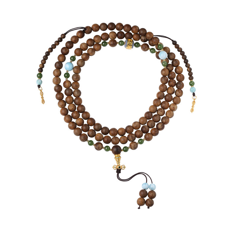 POTALA PALACE | Bodhimaṇḍala Agarwood and Jade 108 Beads Prayer Necklace ราคา 15,077 บาท*ส่งฟรี