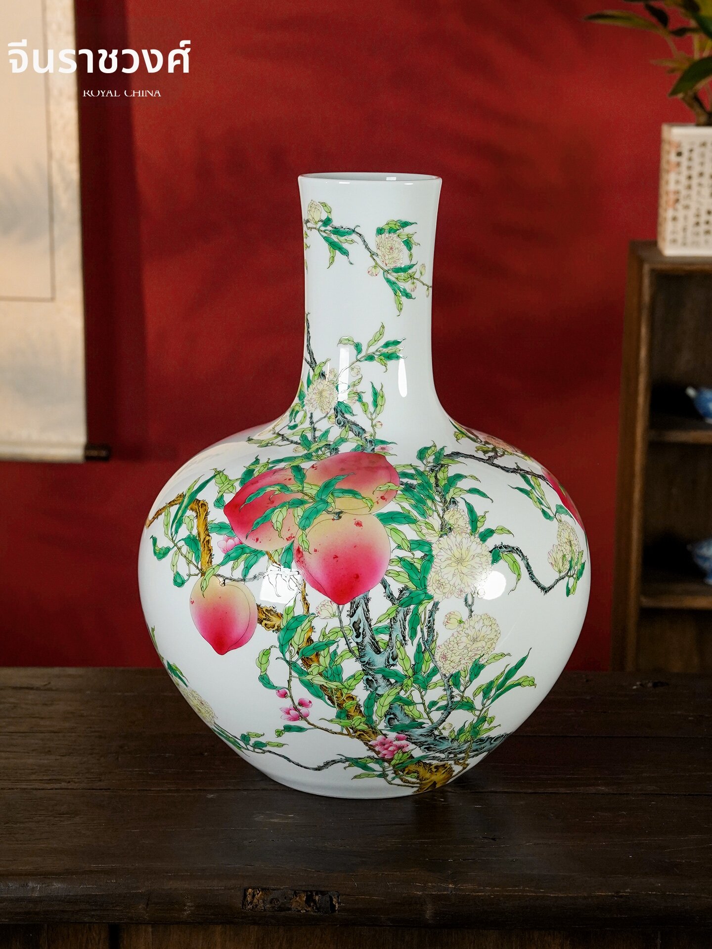 [ROYAL CHINA | Large Chinese Style Ceramic Vase for Decor,ROYAL CHINA | Large Chinese Style Ceramic Vase for Decor,] ราคา 104,647 บาท*ส่งฟรี