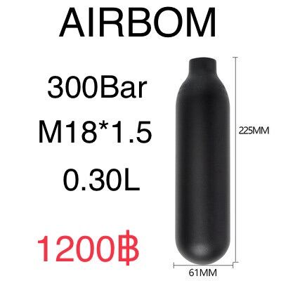 ถังอะลูมิเนียมตูดมน0.35Lเกลียวm18*1.5 ถังโตนอก61mm.