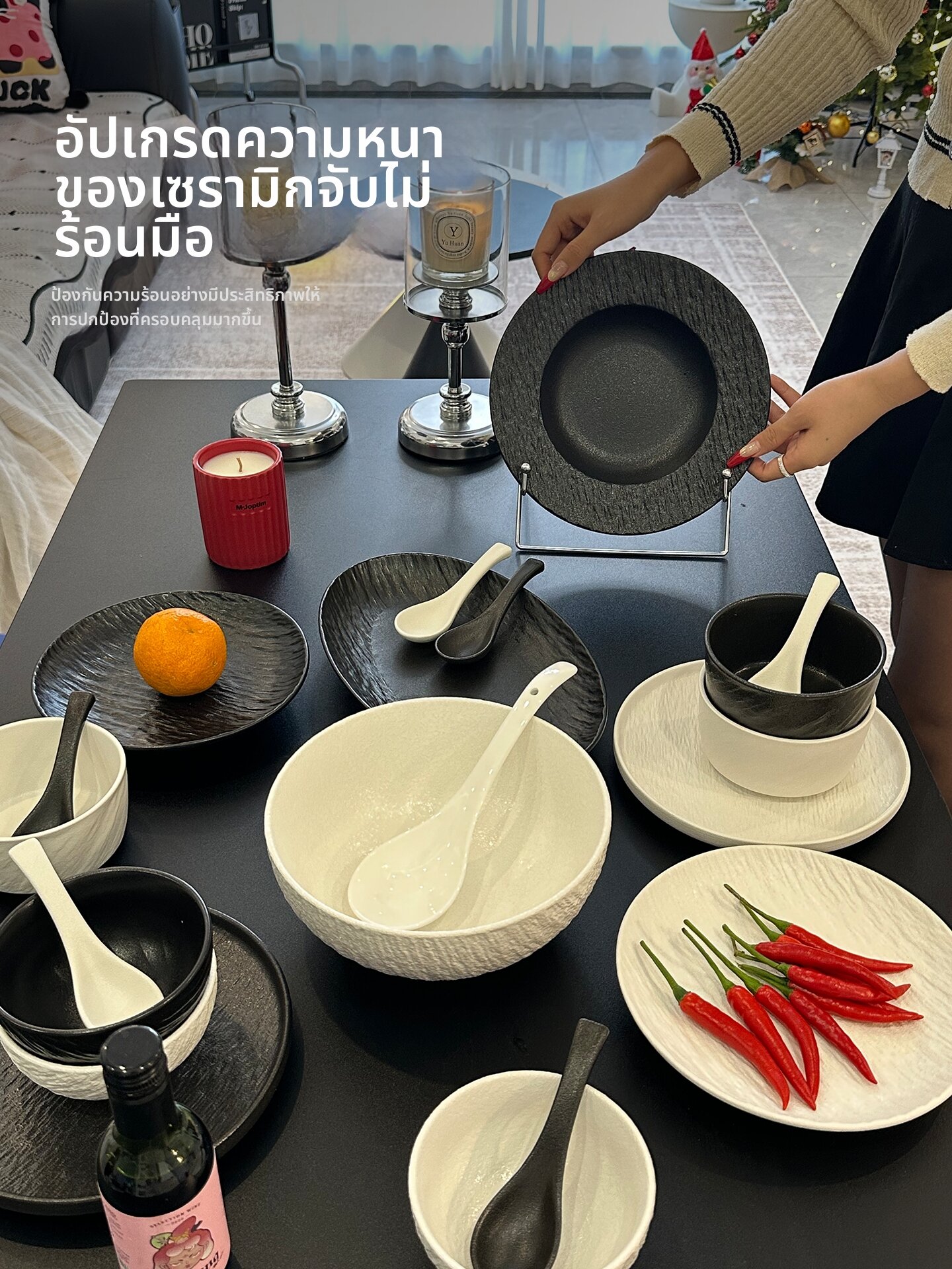 YUNZHIHE | New Design Japanese Style Ceramic Dinnerware Set ราคา 2,832 บาท*ส่งฟรี