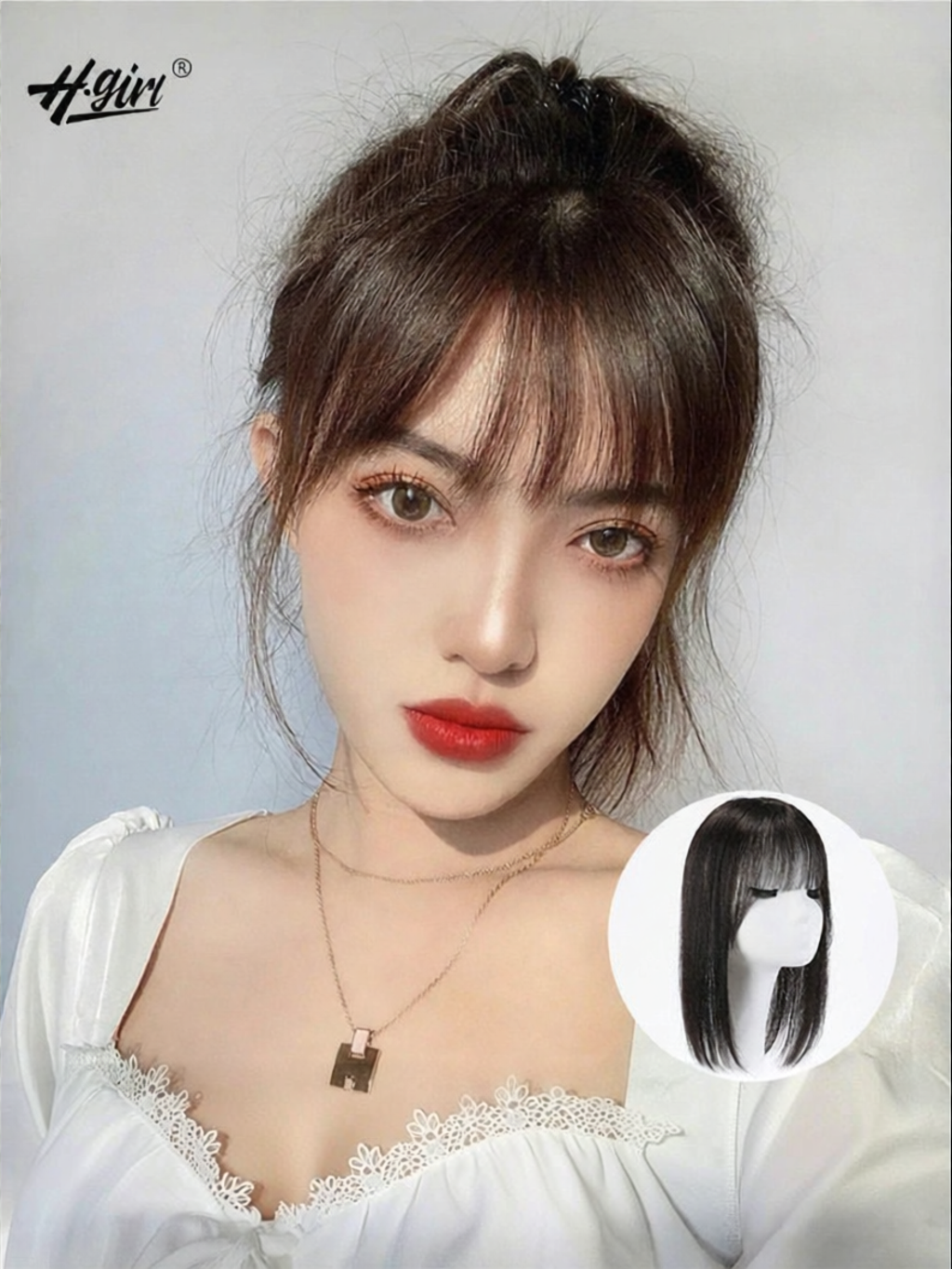 H.GIRL | Invisible Top Headpiece Real Hair Volume Boosting White Hair Cover ราคา 6,849 บาท*ส่งฟรี