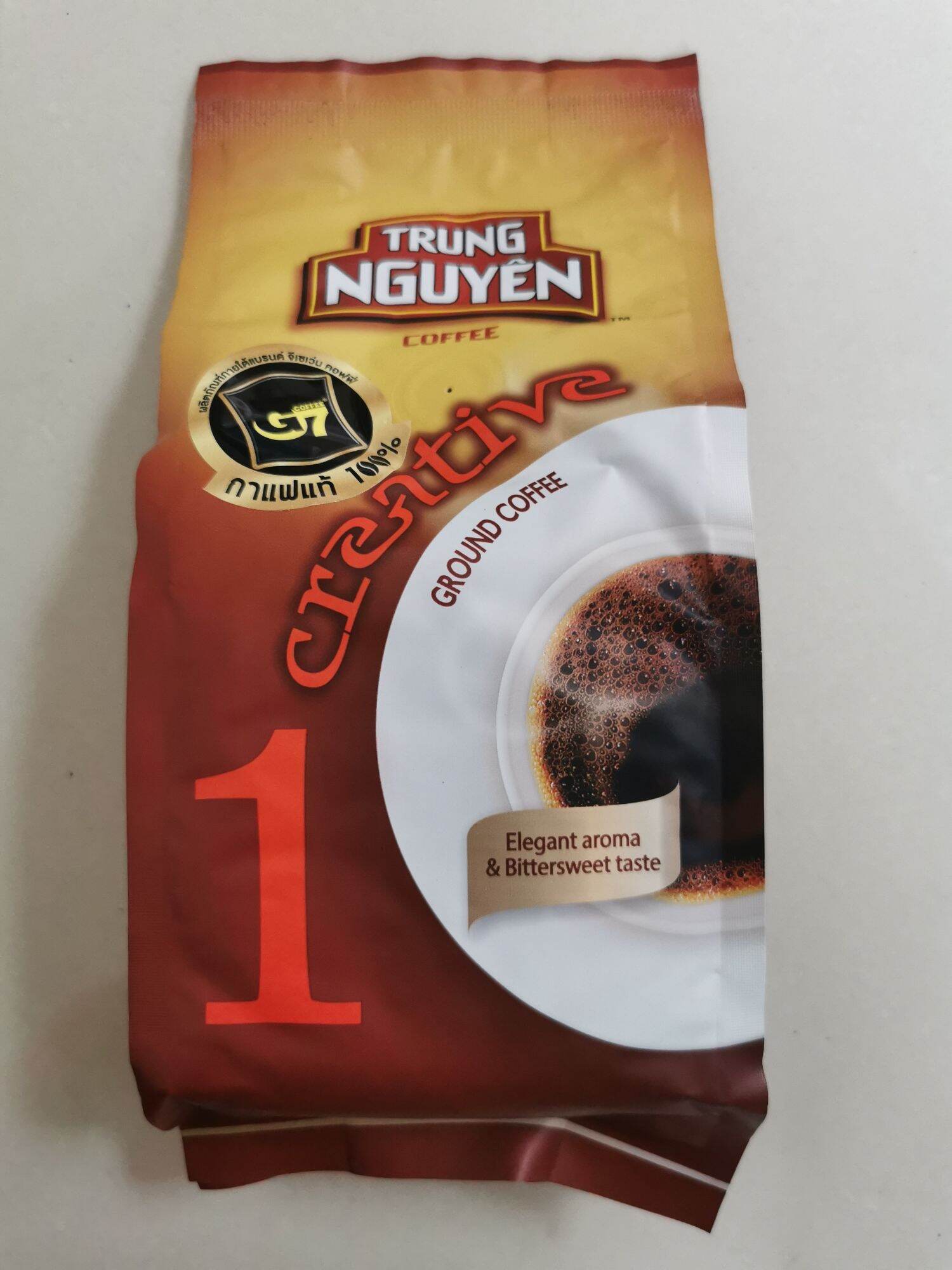 กาแฟเวียดนาม trung nguyen creative ground 1 coffee กาแฟคั่วบด 250g.หอมมาก exp 07/25 ราคา 106 บาท*ส่งฟรี