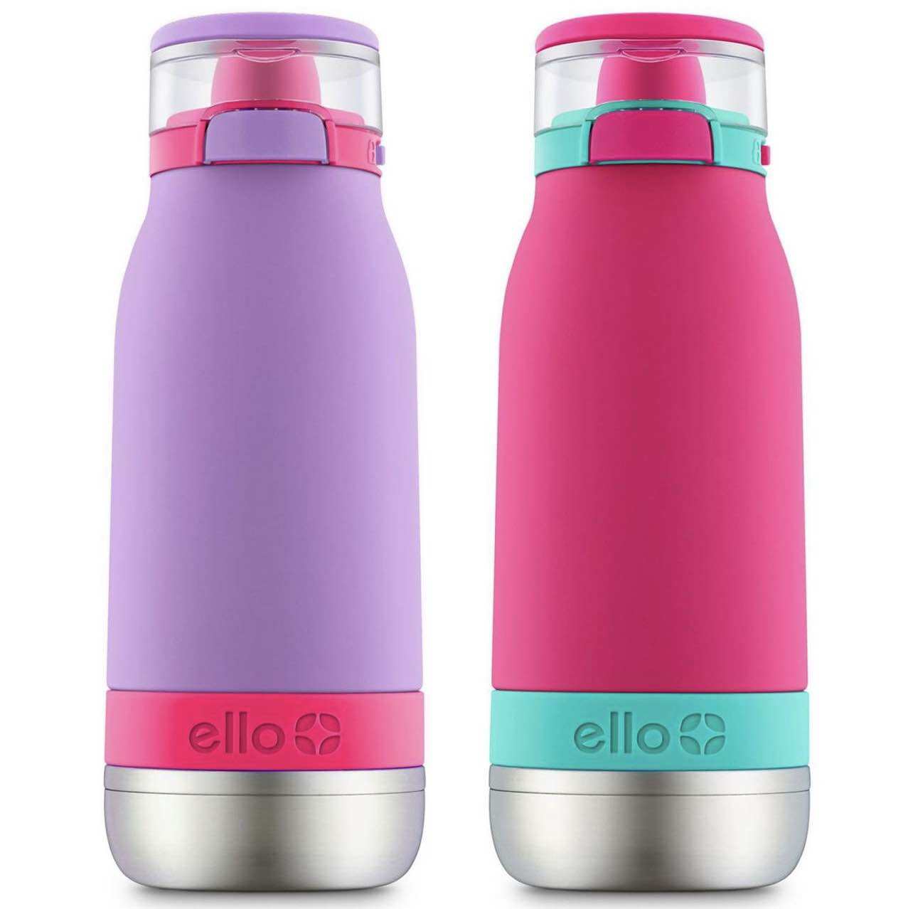 Ello 12oz Stainless Steel Colby Pop! Water Bottle Fidget Accessory Blue