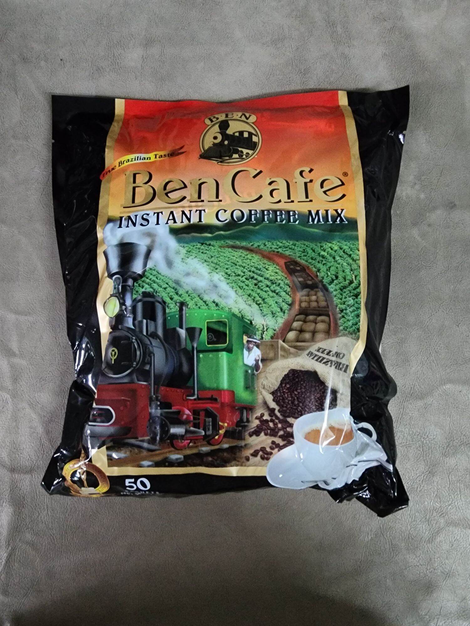 กาแฟรถไฟ Ben cafe กาแฟ 3 in 1 ปริมาณ 50 ซอง ราคา 198 บาท*ส่งฟรี