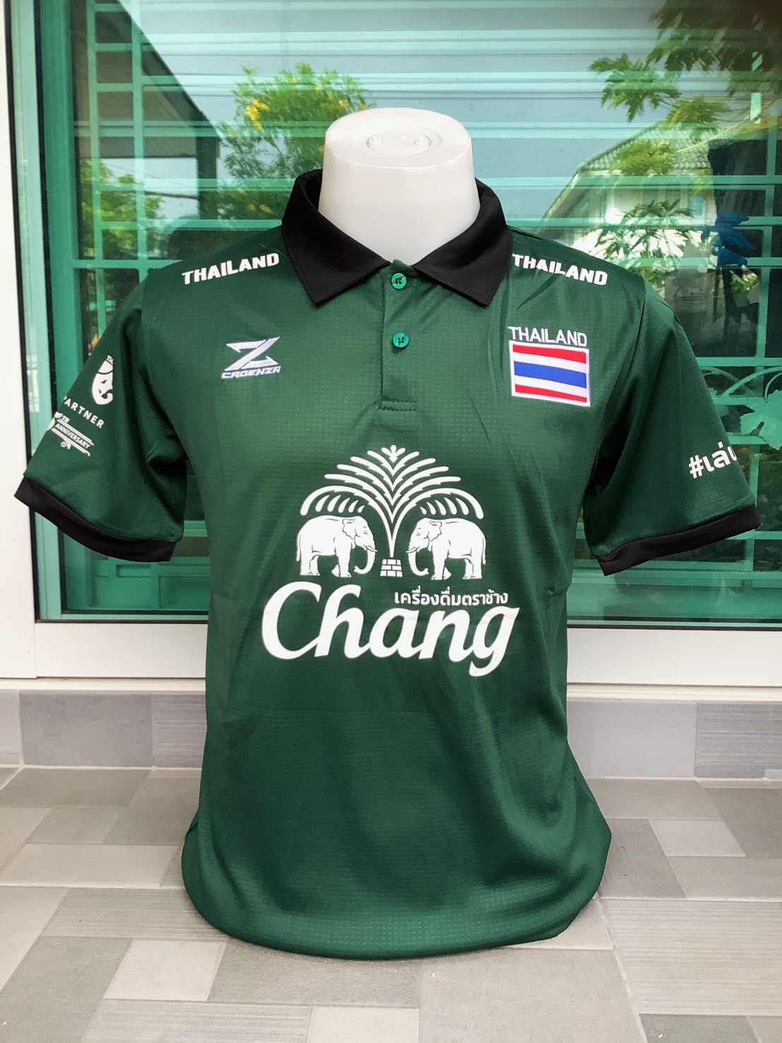 ทีมชาติไทย สีเขียว คอปก รุ่นธงชาติไทย 🥇
