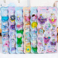 Shanle | สติกเกอร์สัตว์ฉีดน้ำมีกลิตเตอร์และเพชรประกาย 3D สีสันสดใสสำหรับเด็ก