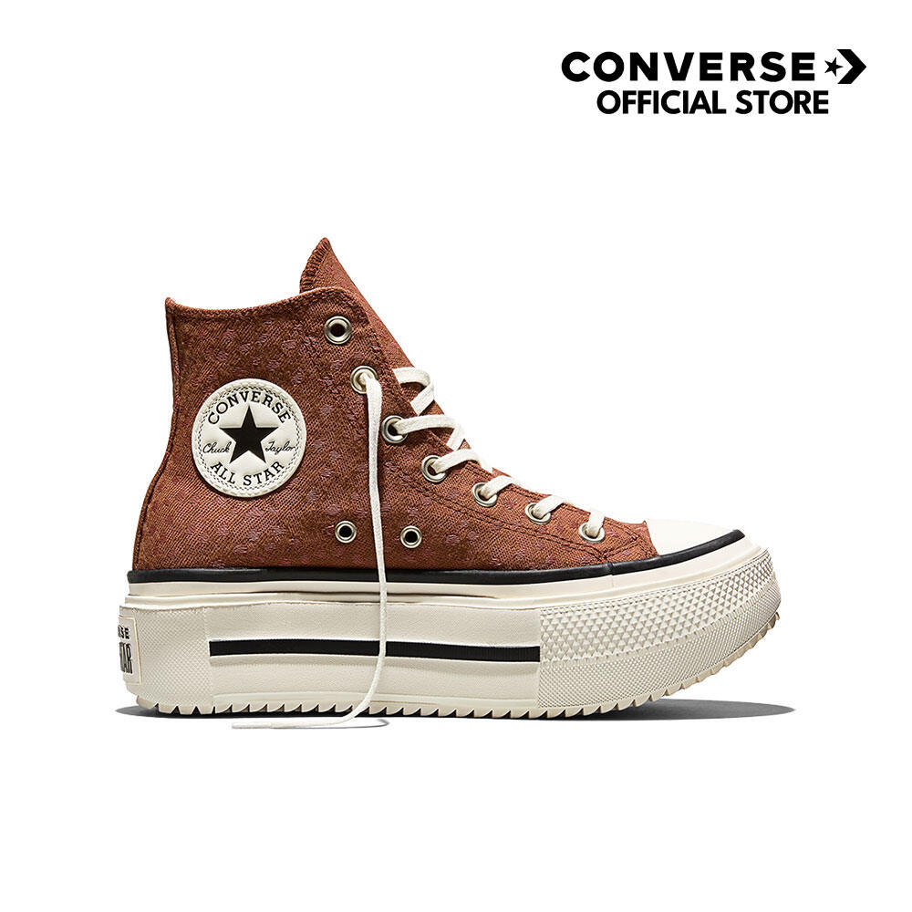 CONVERSE รองเท้า CTAS LIFT DOUBLE STACK JAQUARD - DEER HI BROWN Women A17883CF_S6BRXX ราคา 2,990 บาท*ส่งฟรี