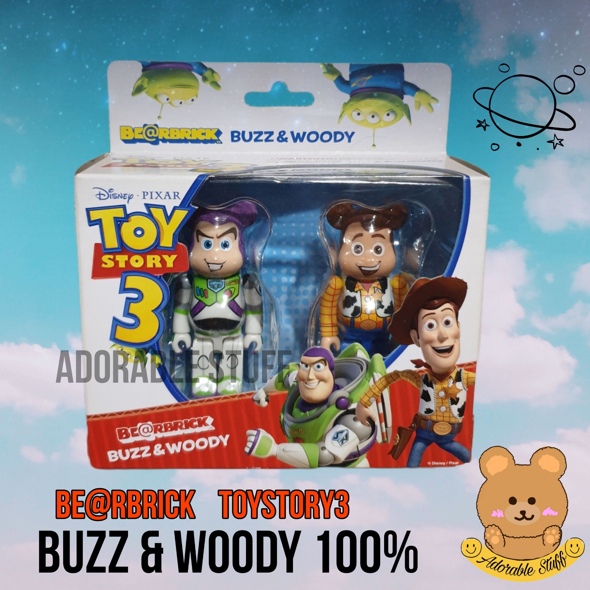 Bearbrick buzz & woody (toy story3)100%💚💛💙 | Lazada.co.th