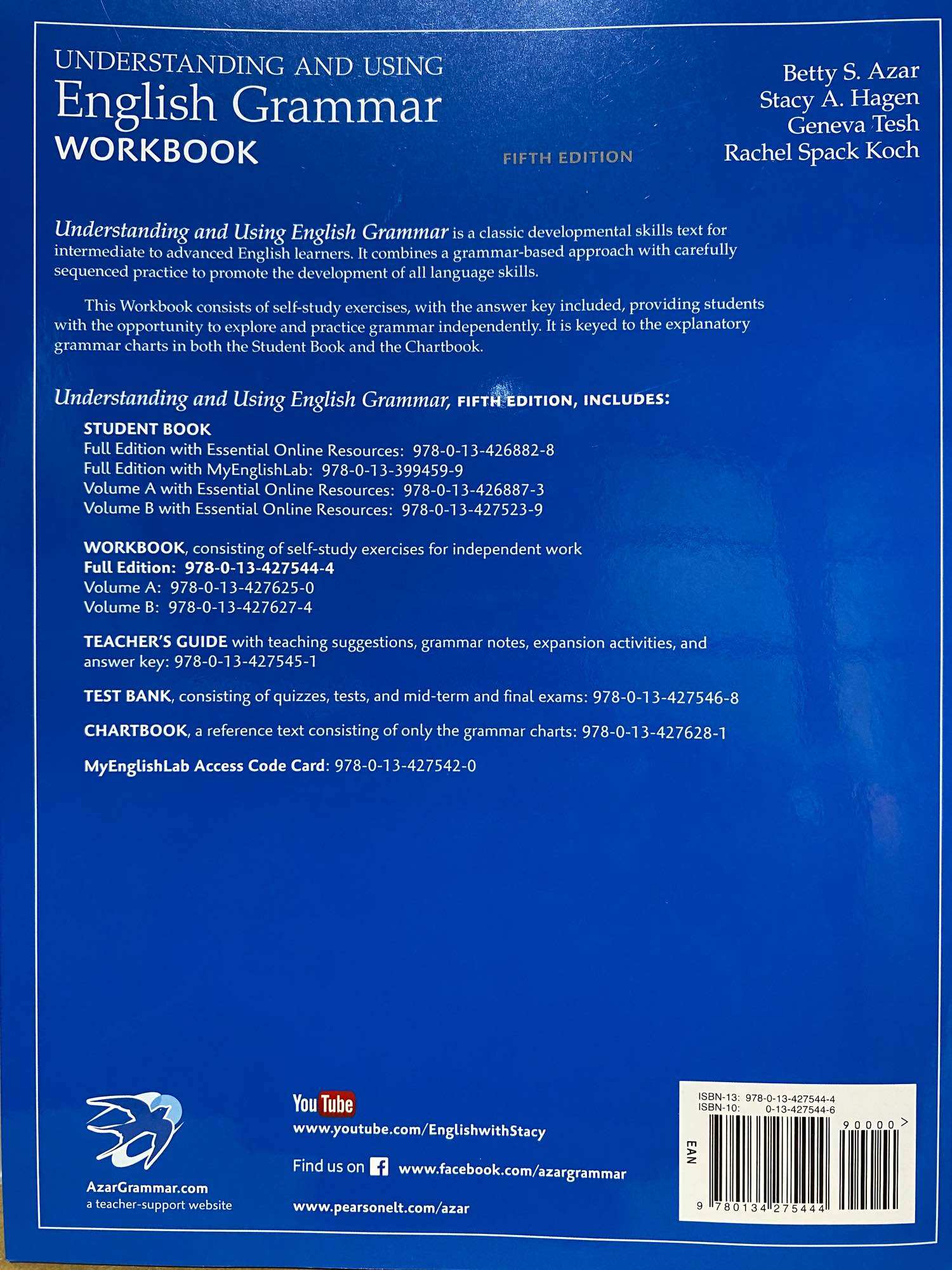 9780134275444 c222 UNDERSTANDING AND USING ENGLISH GRAMMAR WORKBOOK ...