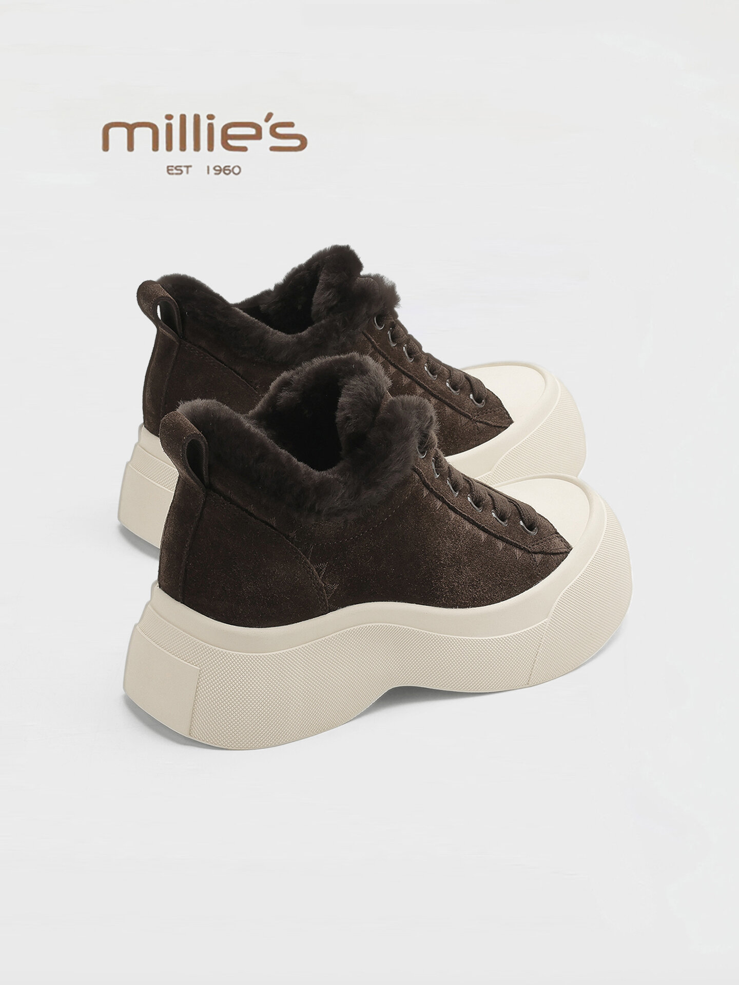 Warm Wool Lined Winter Boots with Thick Sole ราคา 7,970 บาท*ส่งฟรี