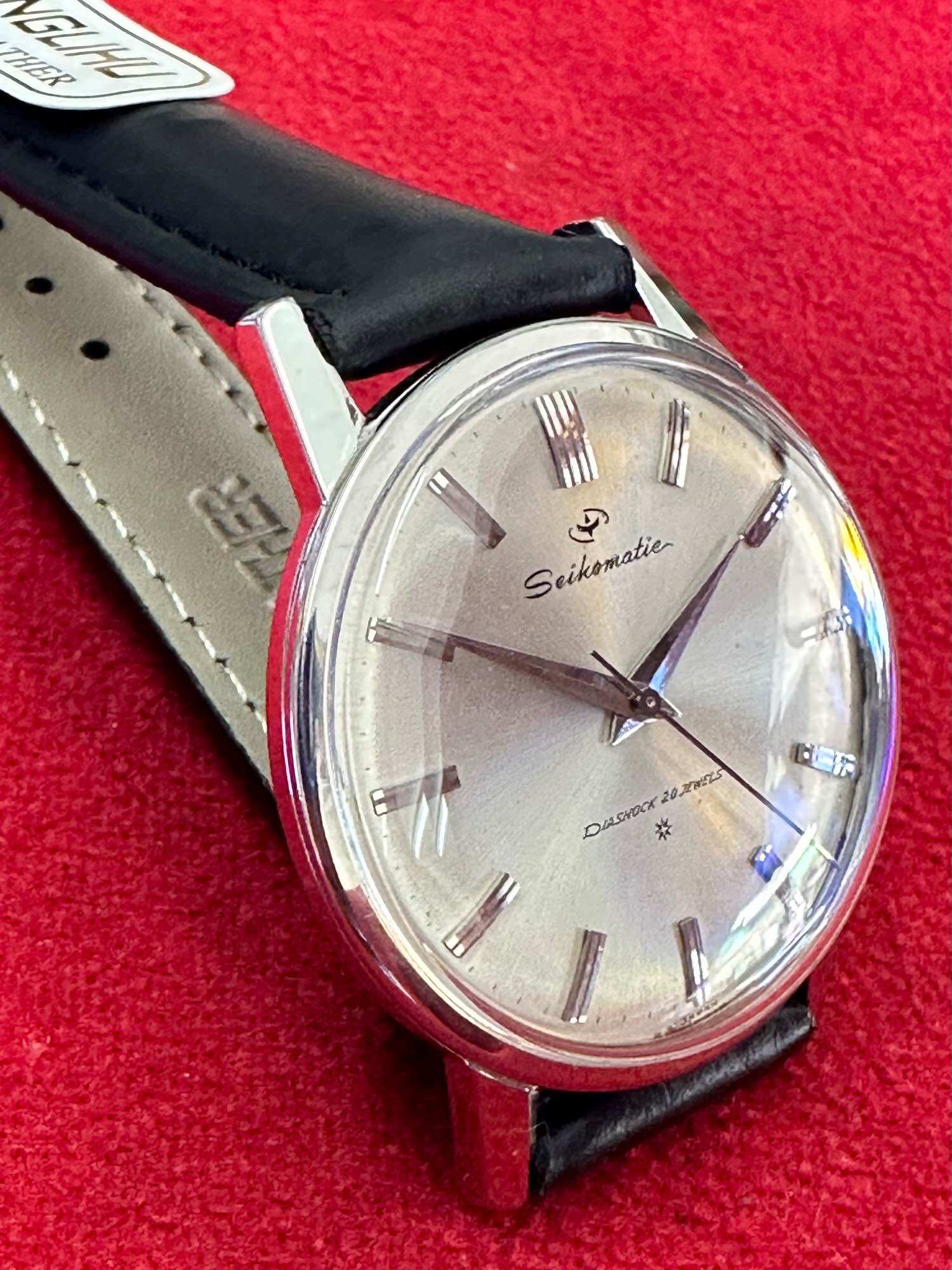 Seikomatic Diashock 20 jewels Automatic ตัวเรือนสแตนเลส นาฬิกา 