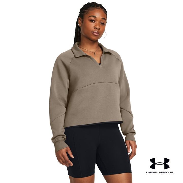 Under Armour Women's UA Unstoppable Fleece Rugby Crop ราคา 2,653 บาท*ส่งฟรี