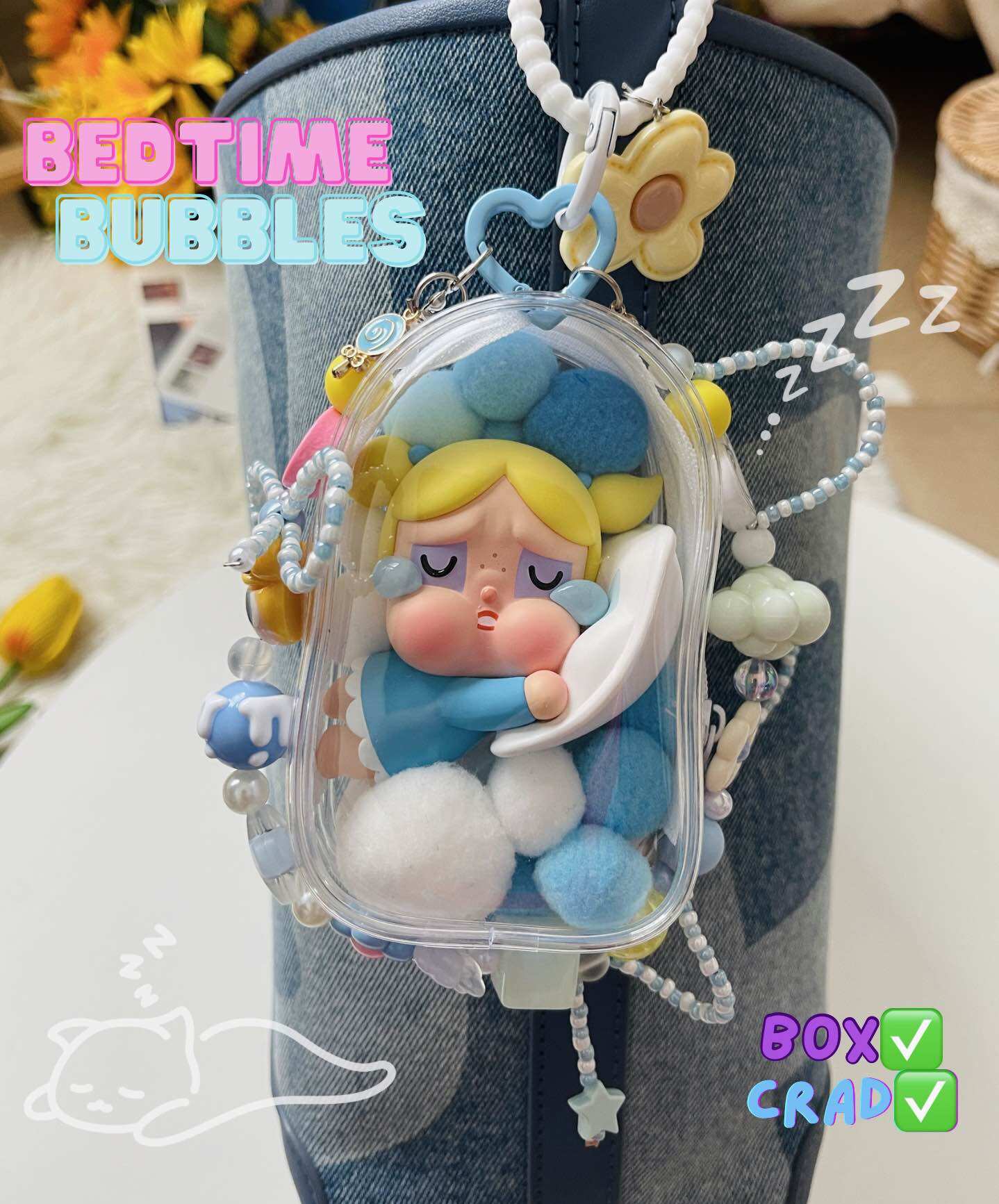 Crybaby x powerpuff girls‼️ของแท้‼️ พวงกุญแจ diy ใส่กระเป๋ากันเปื้อน 🌟บับเบิ้ลนอน🌟 ราคา 1,399 บาท*ส่งฟรี