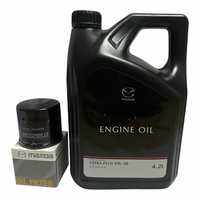 (ส่งด่วน)(ของแท้เบิกศูนย์ 100%)น้ำมันเครื่อง Mazda Fully Synthetic 5W-30 ขนาด 4.2ลิตร แท้ ฟรีกรองน้ำมันเครื่องเบนซินแท้ (สินค้าพร้อมส่ง)