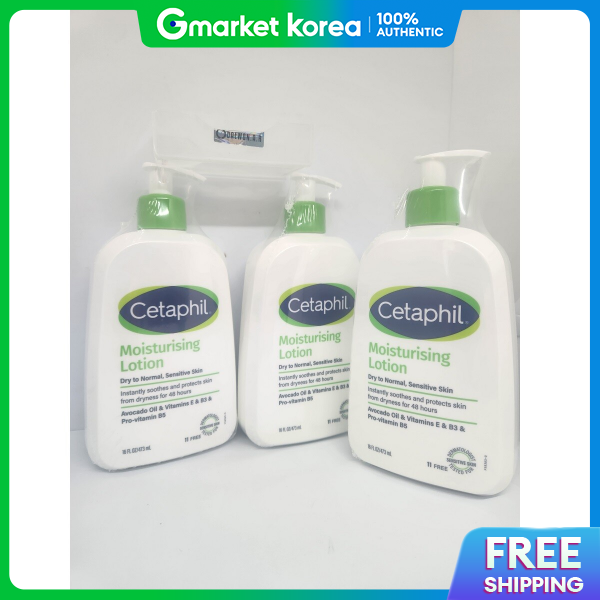 Cetaphil | Cetaphil Moisturizing Hypoallergenic Lotion 473ml, 2+1 (Total 3 Bottles), Hypoallergenic, ราคา 2,465 บาท*ส่งฟรี