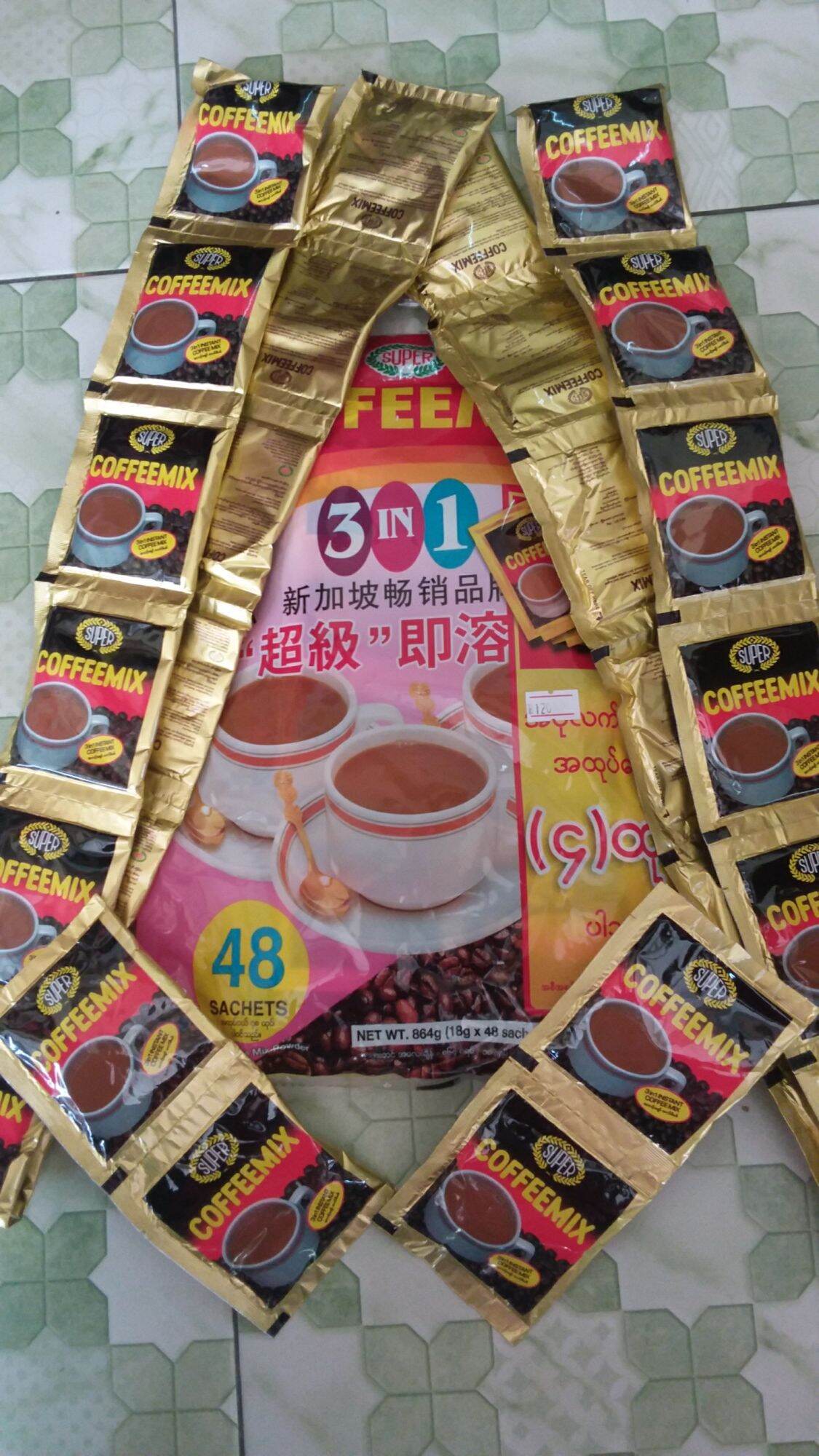 SUPER COFFEEMIX 3IN1, 48 SACHETS, is perfectly blended with coffee
