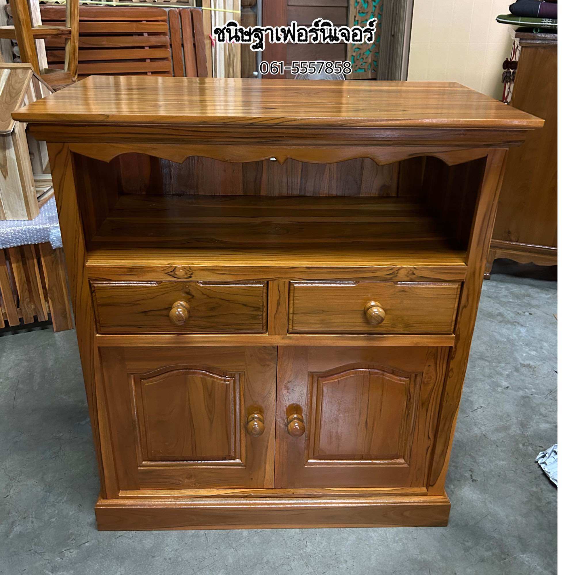 Drawer Genuine Teak Wood Multi-Purpose Cabinet