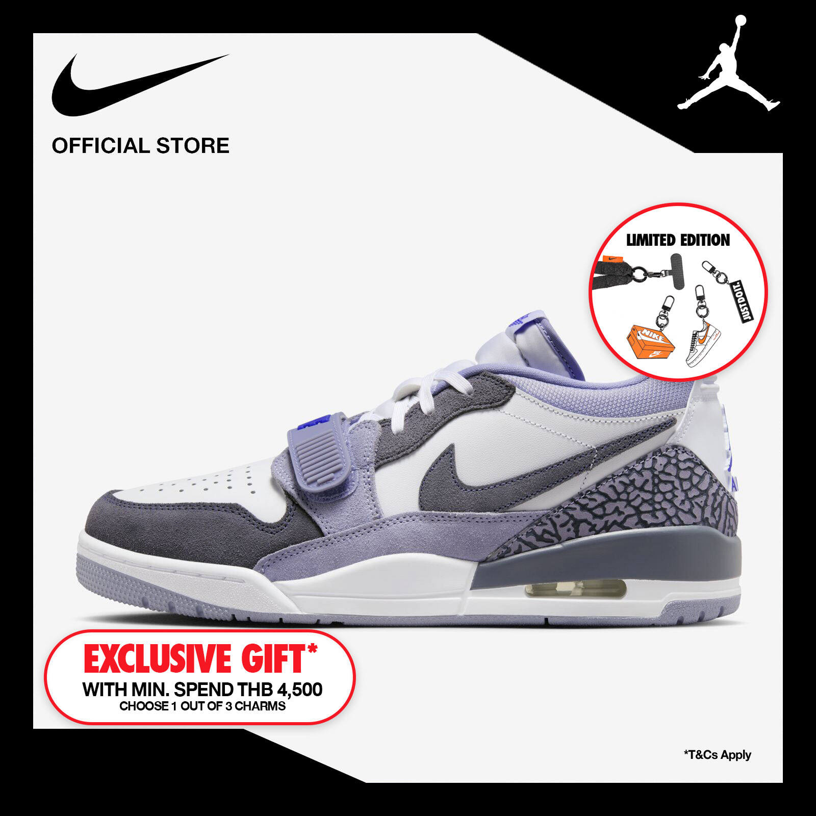 Nike Men's Air Jordan Legacy 312 Low Shoes - White ราคา 5,400 บาท*ส่งฟรี