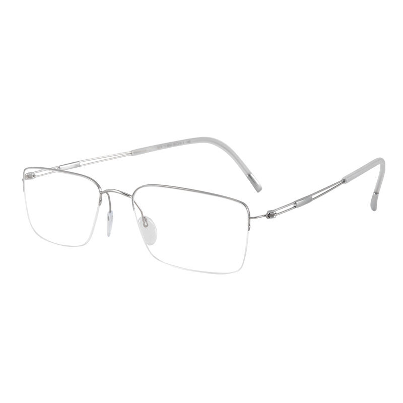 Silhouette | Business Men's Square Large Frame Semi-Rim Titanium Eyeglasses ราคา 22,344 บาท*ส่งฟรี