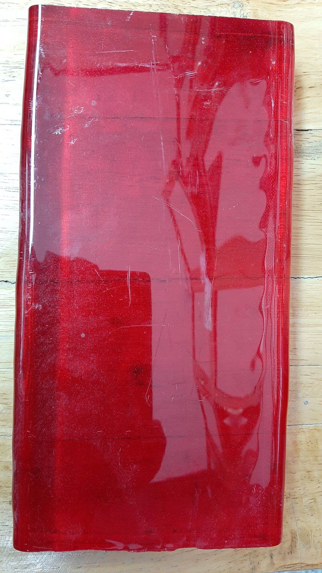 1.800 Lab created Glass rough Light Red color