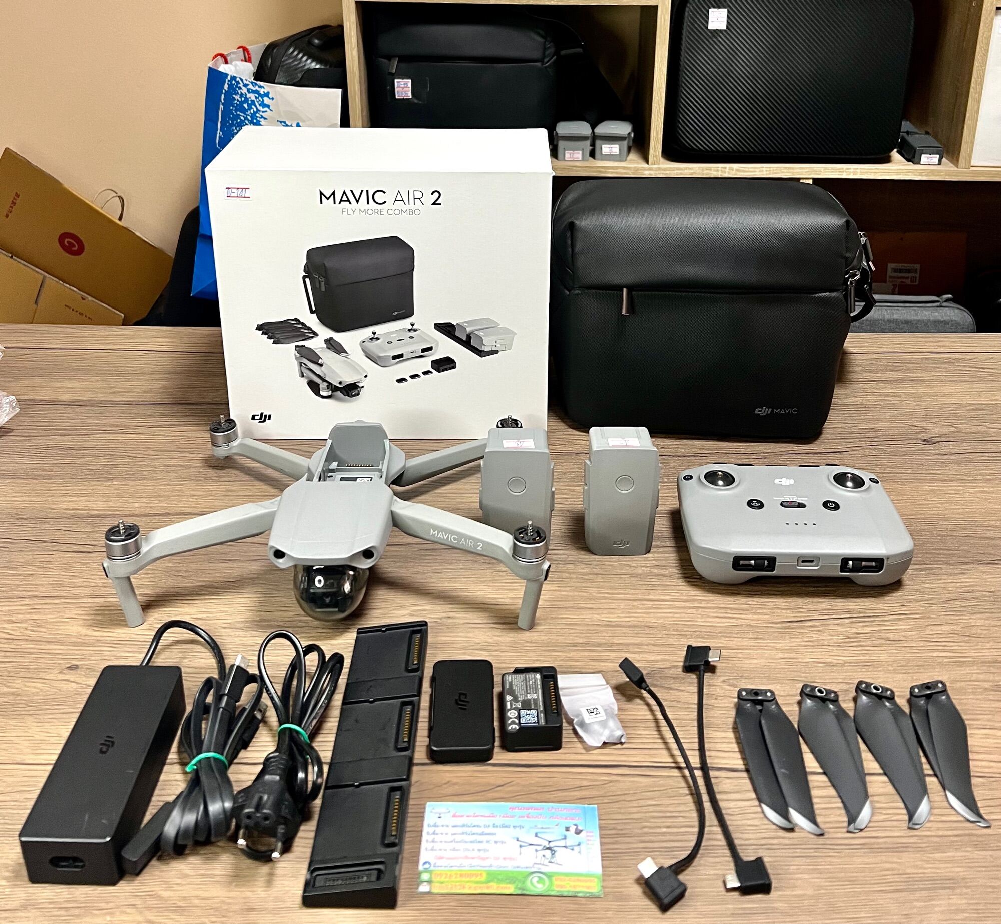 Dji mavic air 2 store fly more combo unboxing