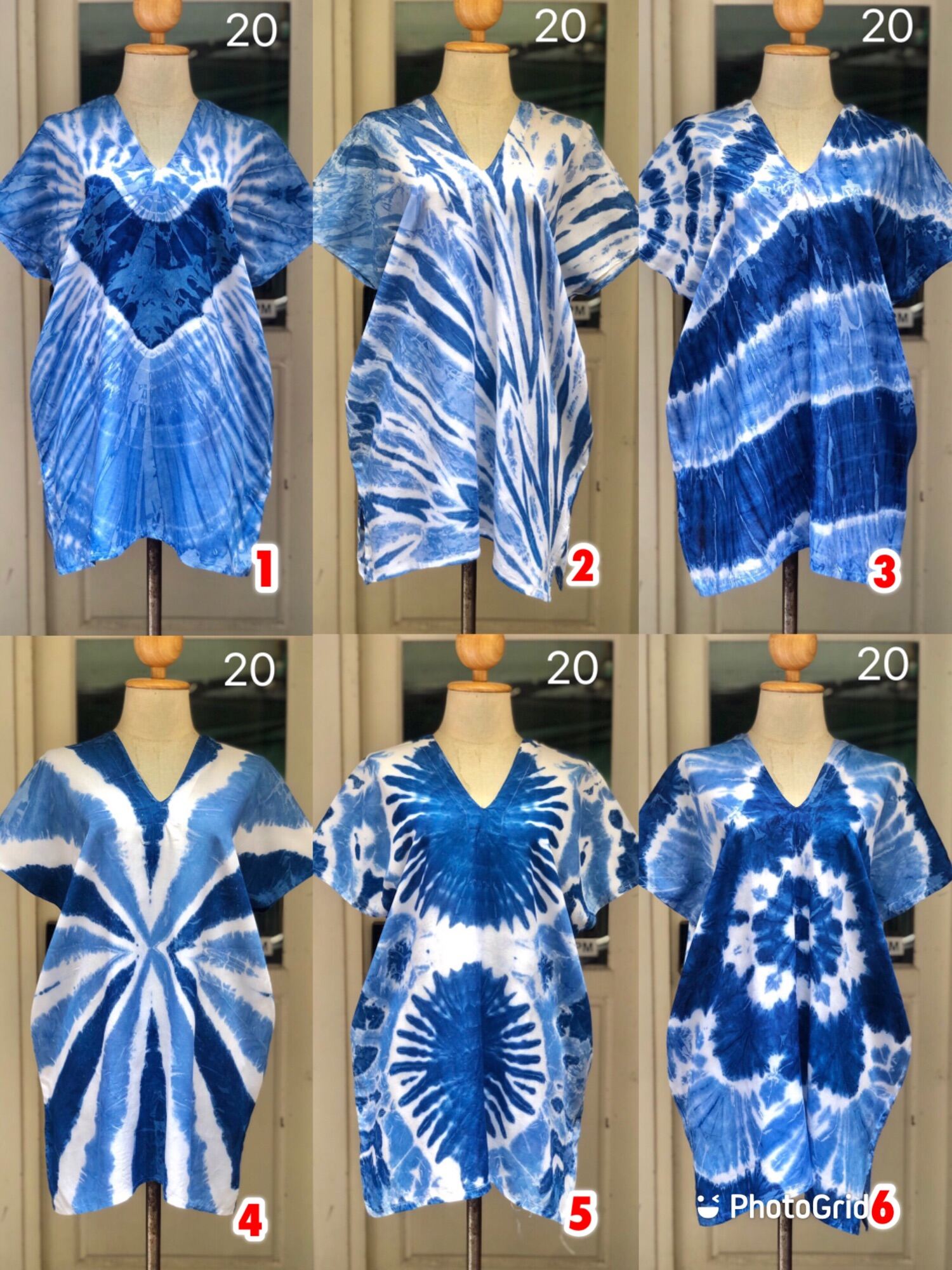 เสื้อมัดย้อม ทรงกะเหรี่ยง ย้อมครามเย็น อก 32-46 เสื้อมัดย้อม ทรงกะเหรี่ยง ย้อมครามเย็น อก 32-46
