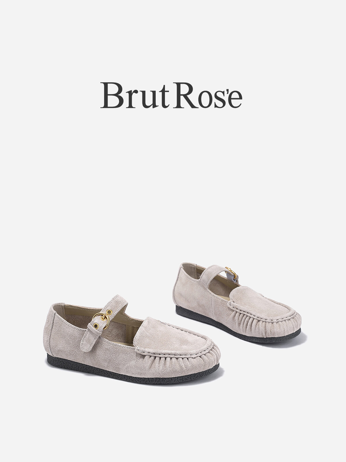 Brut Ros＇e | Buckle Flat Mary Jane Loafers Leather ราคา 3,646 บาท*ส่งฟรี
