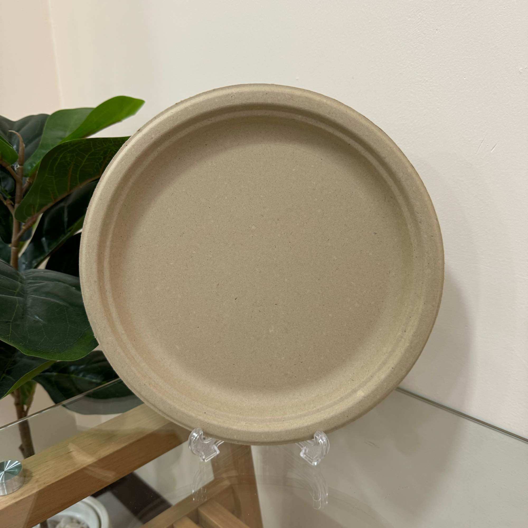 [50 ชิ้น] จานกลม 10 นิ้ว จานฟางข้าว สีน้ำตาลธรรมชาติ จานขนม จานแบ่ง จานรอง จานใส่อาหาร จานกระดาษ ใช้แล้วทิ้ง PR008 ราคา 129 บาท*ส่งฟรี