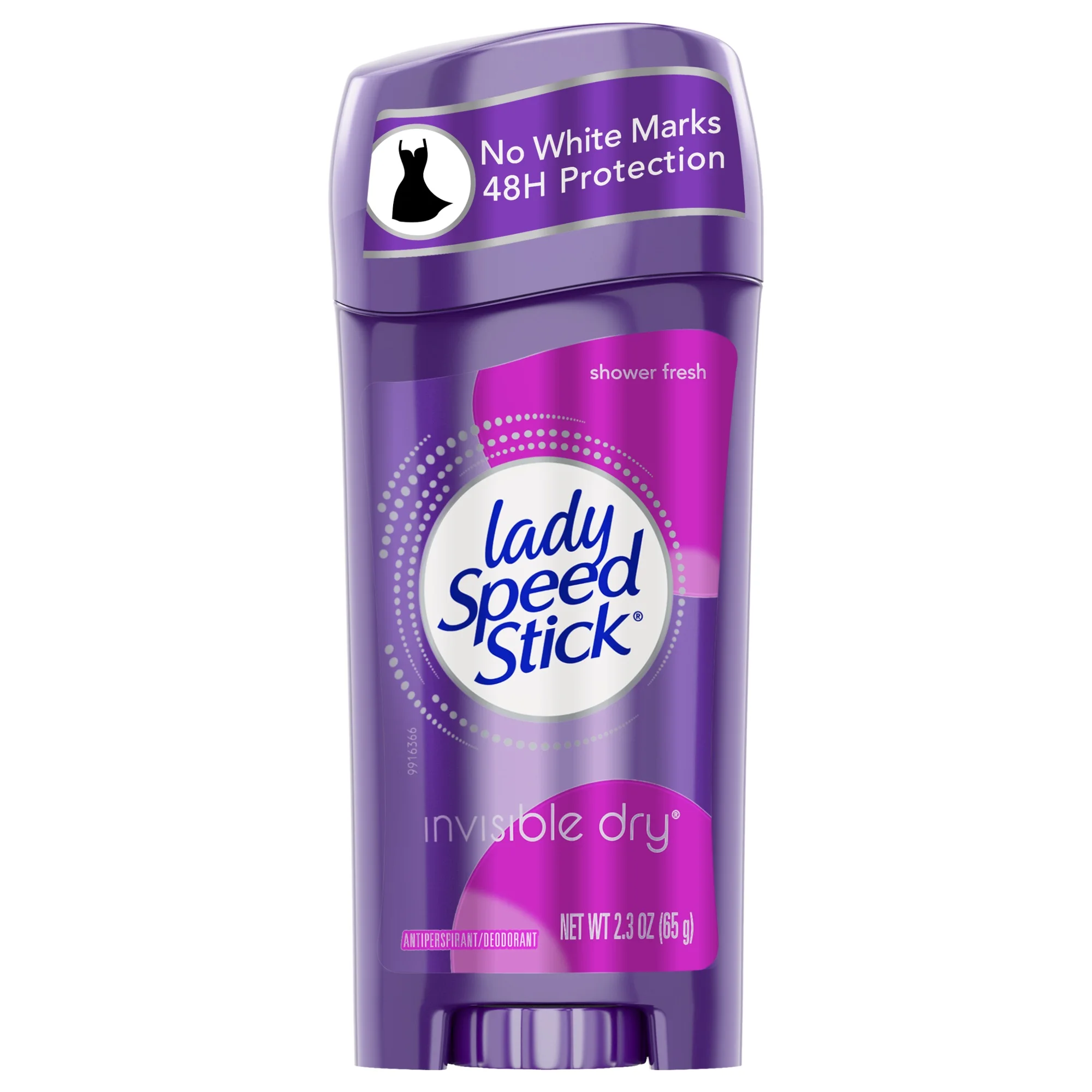 Lady Speed Stick Invisible Dry Deodorant, Shower Fresh 2.3 Oz(65g)