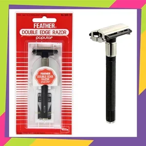 ภาพหน้าปกสินค้ามีดโกน มีดโกนหนวด มีดโกนหนวดขนนก Feather ขนนก รุ่น Popular Double Edge Razor จากประเทศญี่ปุ่น ที่เกี่ยวข้อง