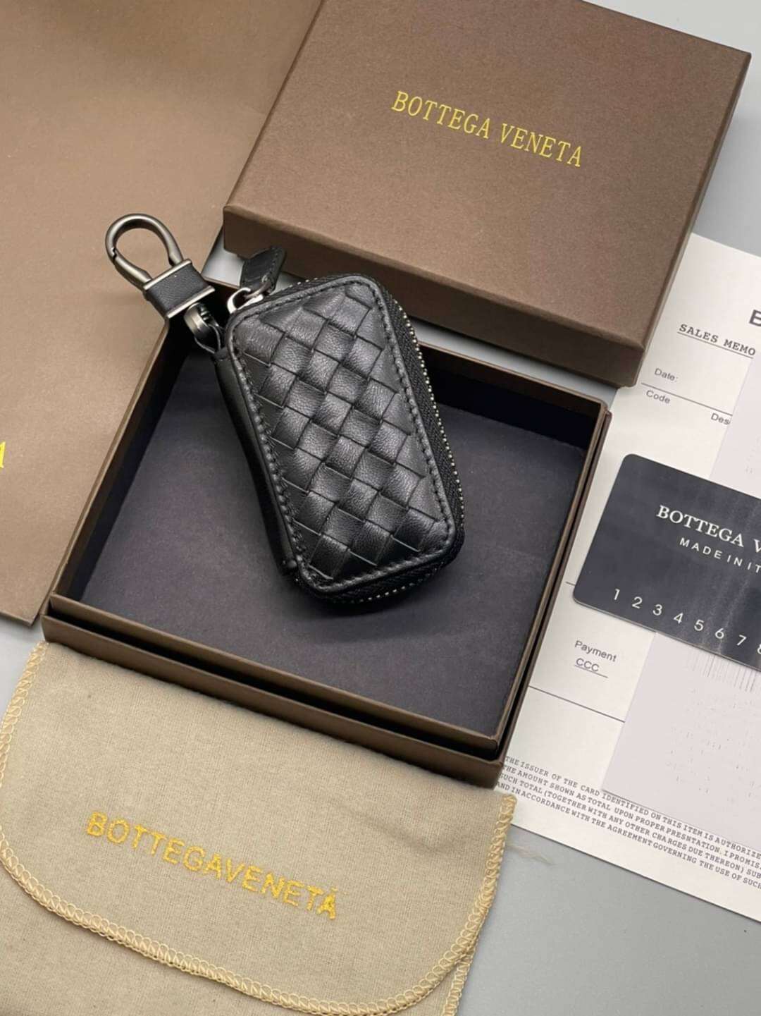 กระเป๋ากุญแจ Bottega key holder กระเป๋ากุญแจรีโมท กระเป๋ากุญแจรถยนต์