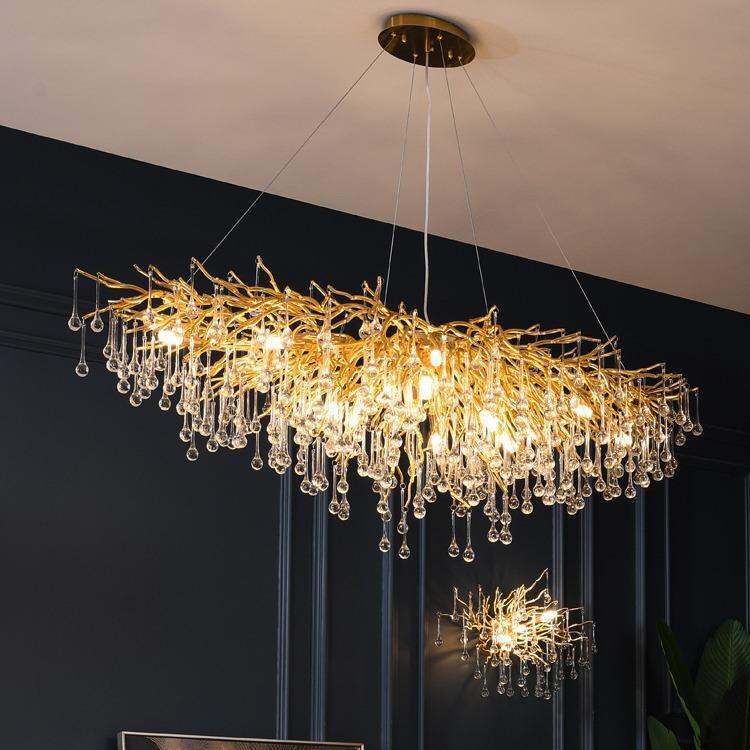 ZHUOLESHI | French Luxe Chandelier Waterdrop Branches ราคา 15,214 บาท*ส่งฟรี