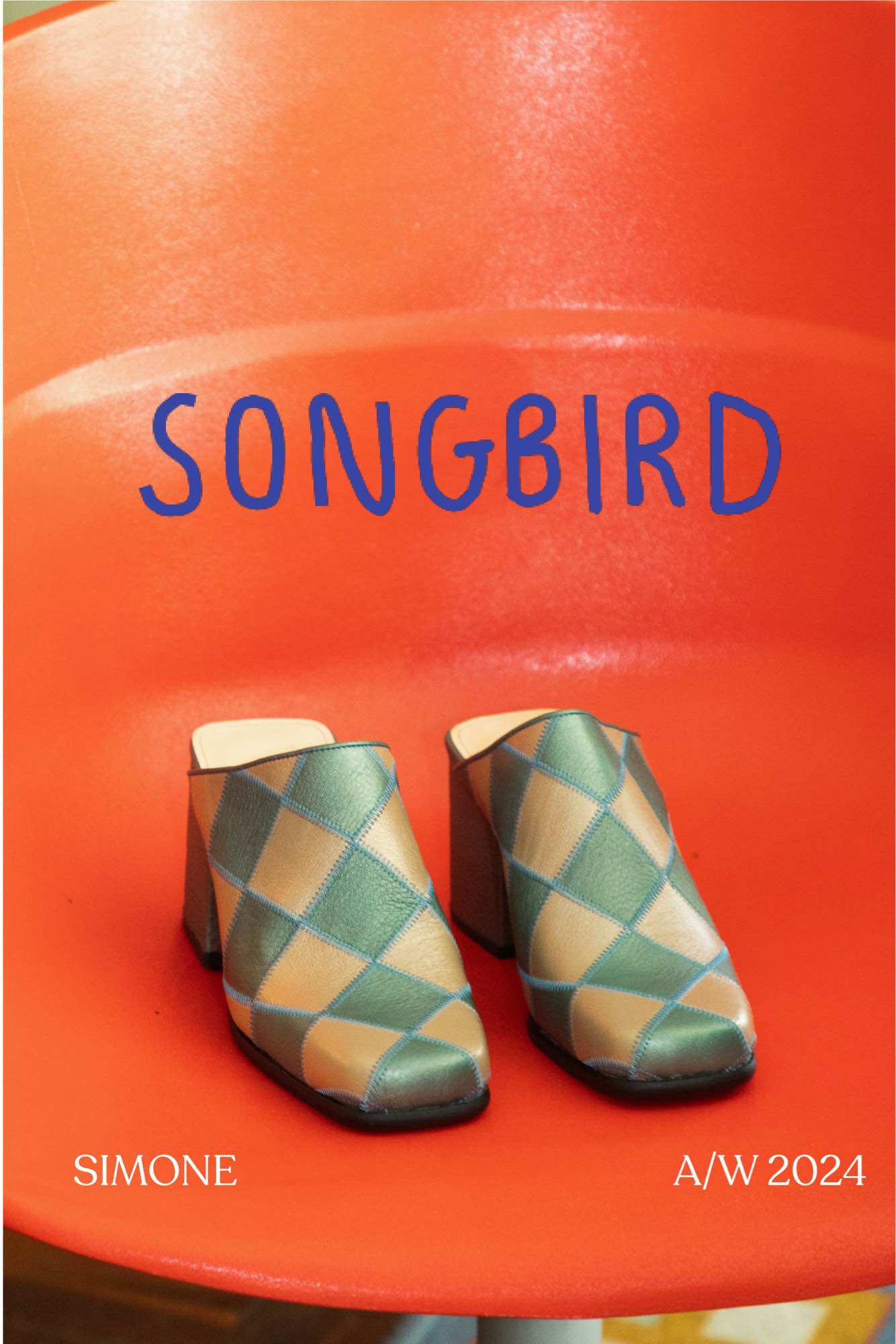 Songbird Simone Checked Mule Heels High ราคา 8,350 บาท*ส่งฟรี