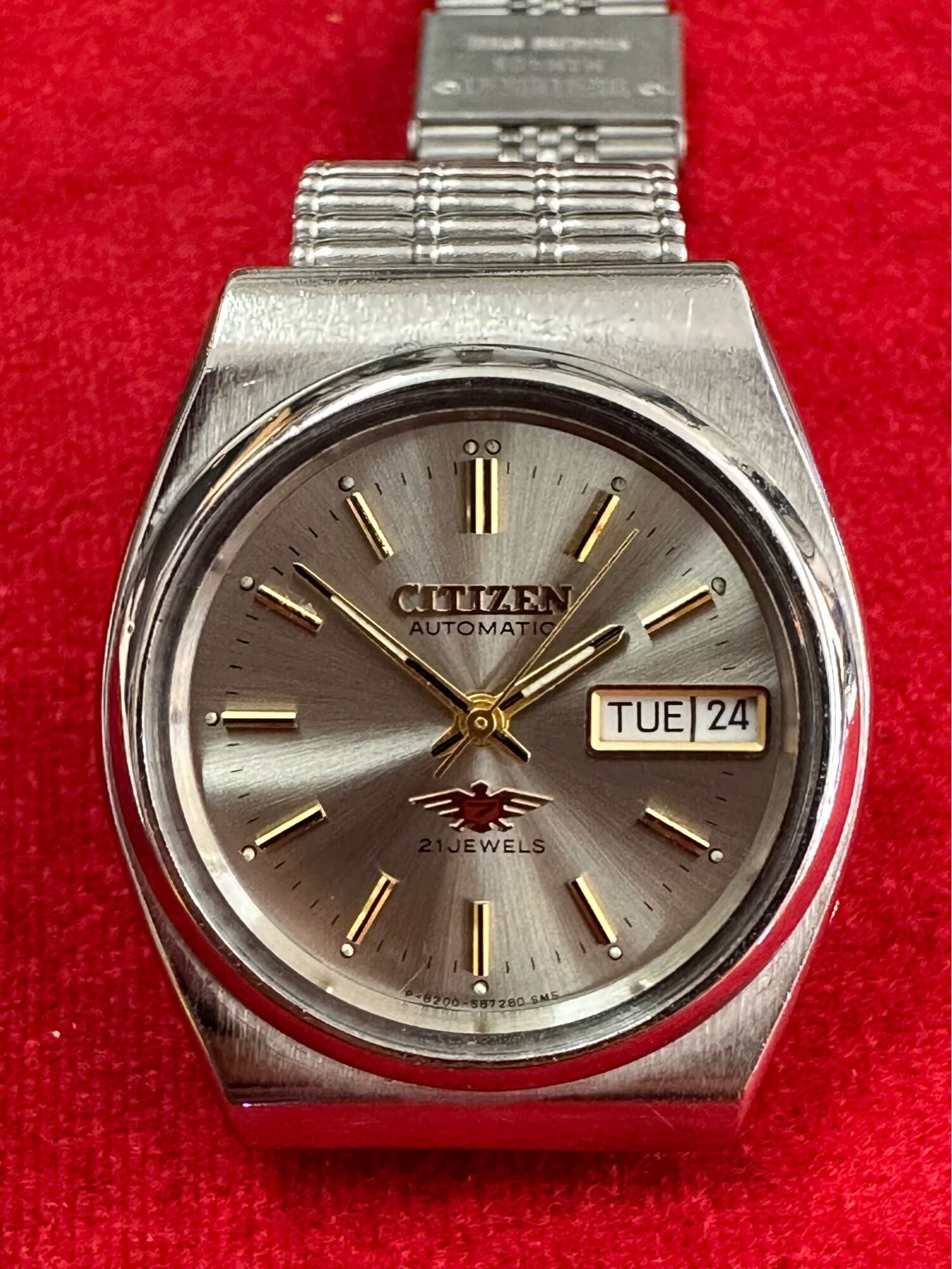 Citizen 21 Jewels Automatic ตัวเรือนสแตนเลส นาฬิกาผู้ชาย นาฬิกามือสองของแท้ Lazada.co.th