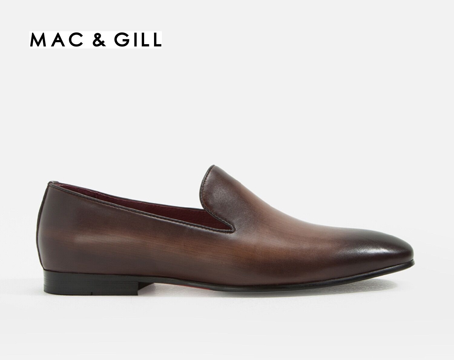 รองเท้าผูชายหนังแบบโลฟเฟอร์ loafer hand painted patina leather Shoes Mac&Gill ราคา 5,990 บาท*ส่งฟรี