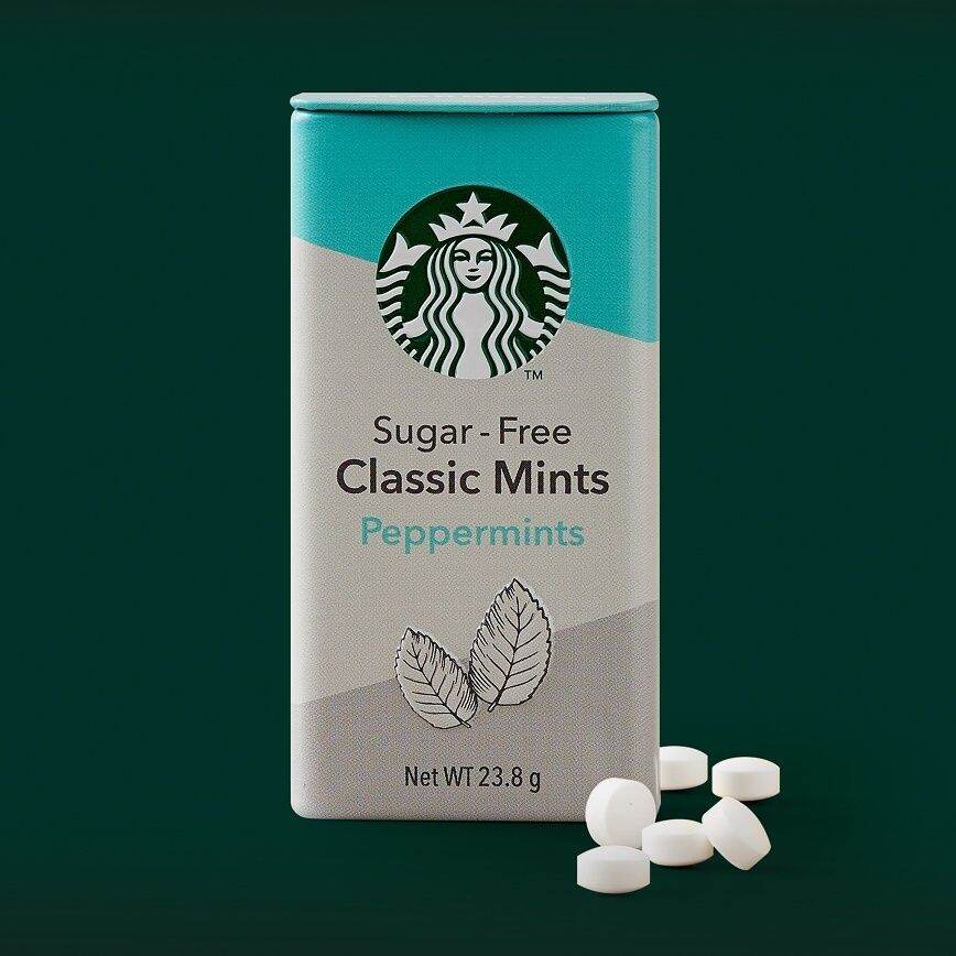 Starbucks ลูกอม Sugar-Free Classic Mints / Peppermints