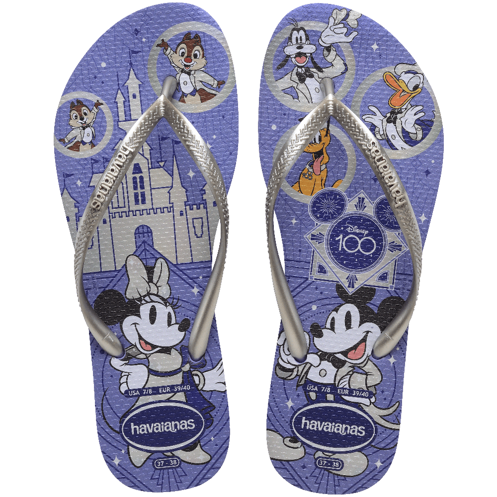 HAVAIANAS รองเท้าแตะเด็ก Kids Slim Disney 100TH Parks Exclusive DARK PURPLE 41490343503K_F3PPXX ราคา 833 บาท*ส่งฟรี