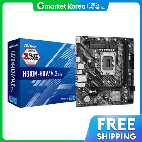 ASRock | Asrock H610M-Hdv M.2 R2.0 D4 DD Com Intel Motherboard /N ราคา 3,213 บาท*ส่งฟรี